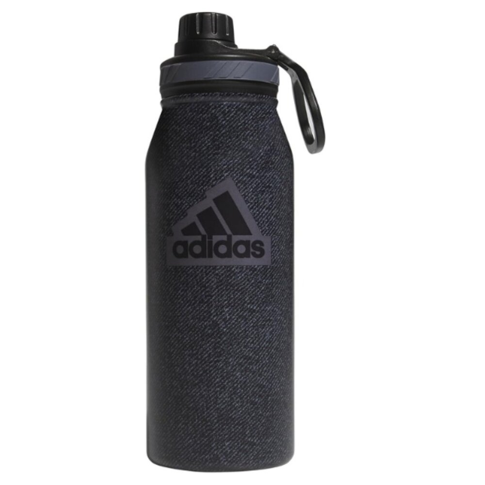 Adidas 32oz Metal Water Bottle Double Wall Insulated Stainless Steel Black - Picture 2 of 6